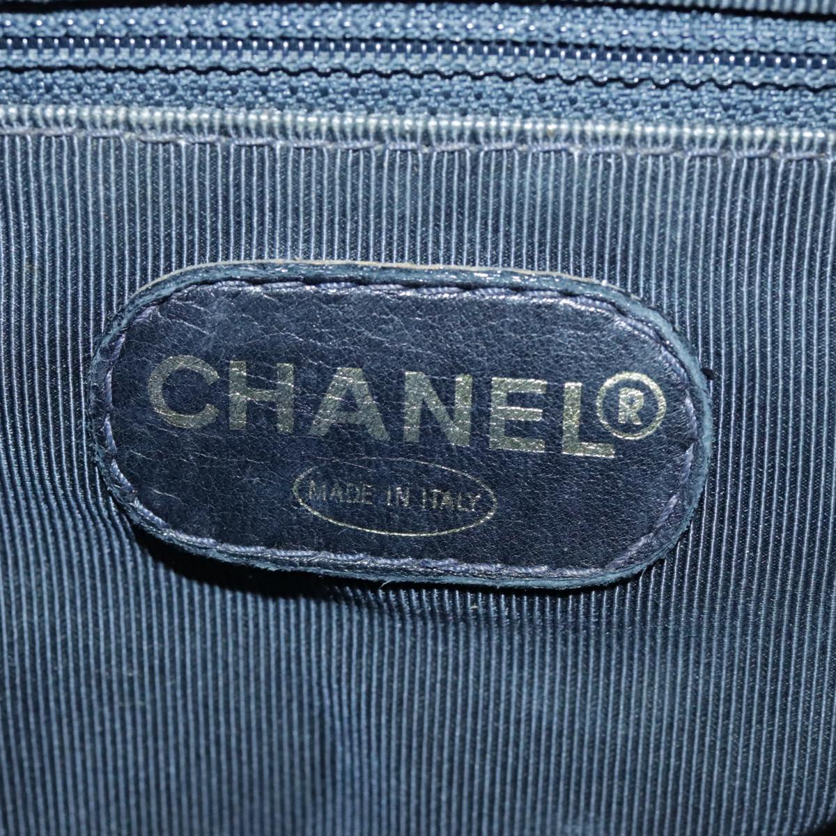 Chanel Coco Handle, Navy, Leather, handbag