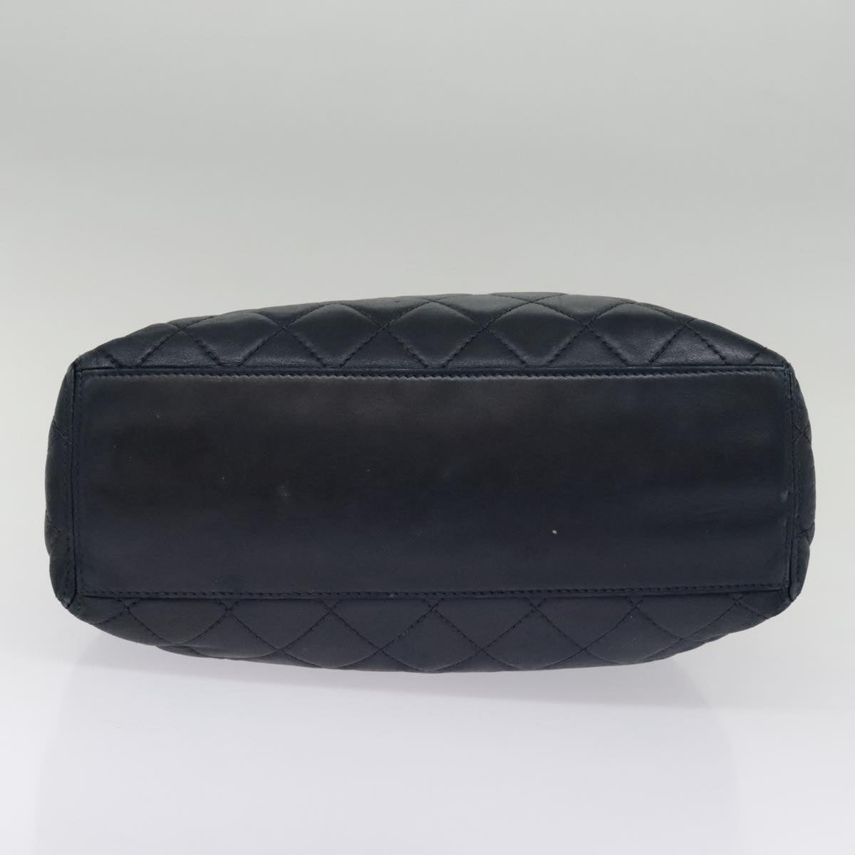 Chanel Coco Handle, Navy, Leather, handbag