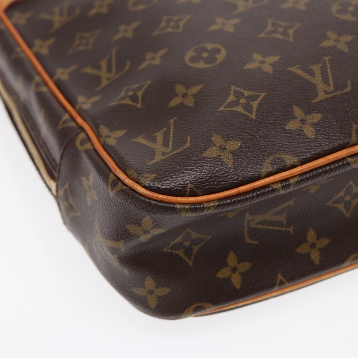 Louis Vuitton Porte Documents, Brown, Canvas, briefcase