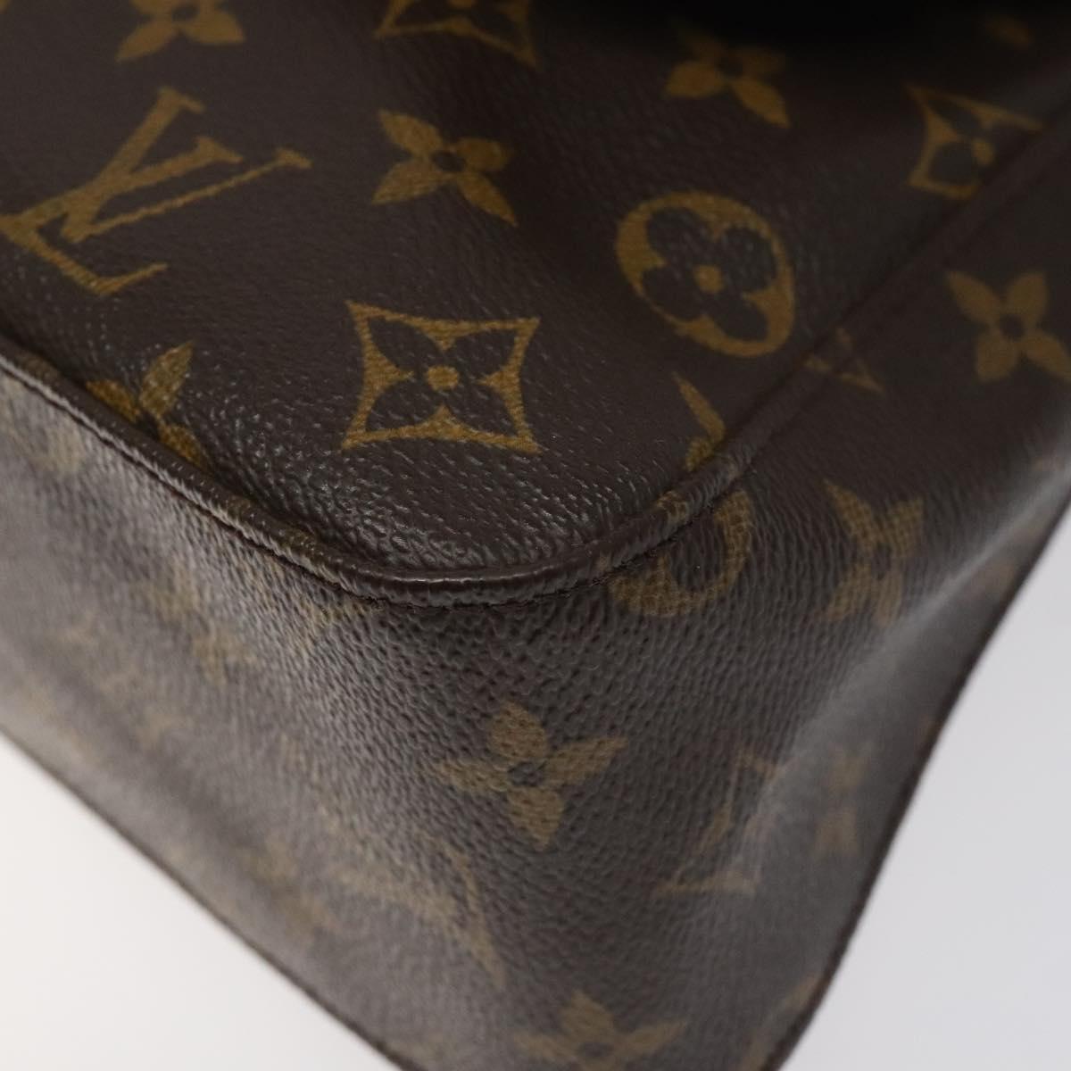 Louis Vuitton Mini looping, Brown, Canvas, shoulder