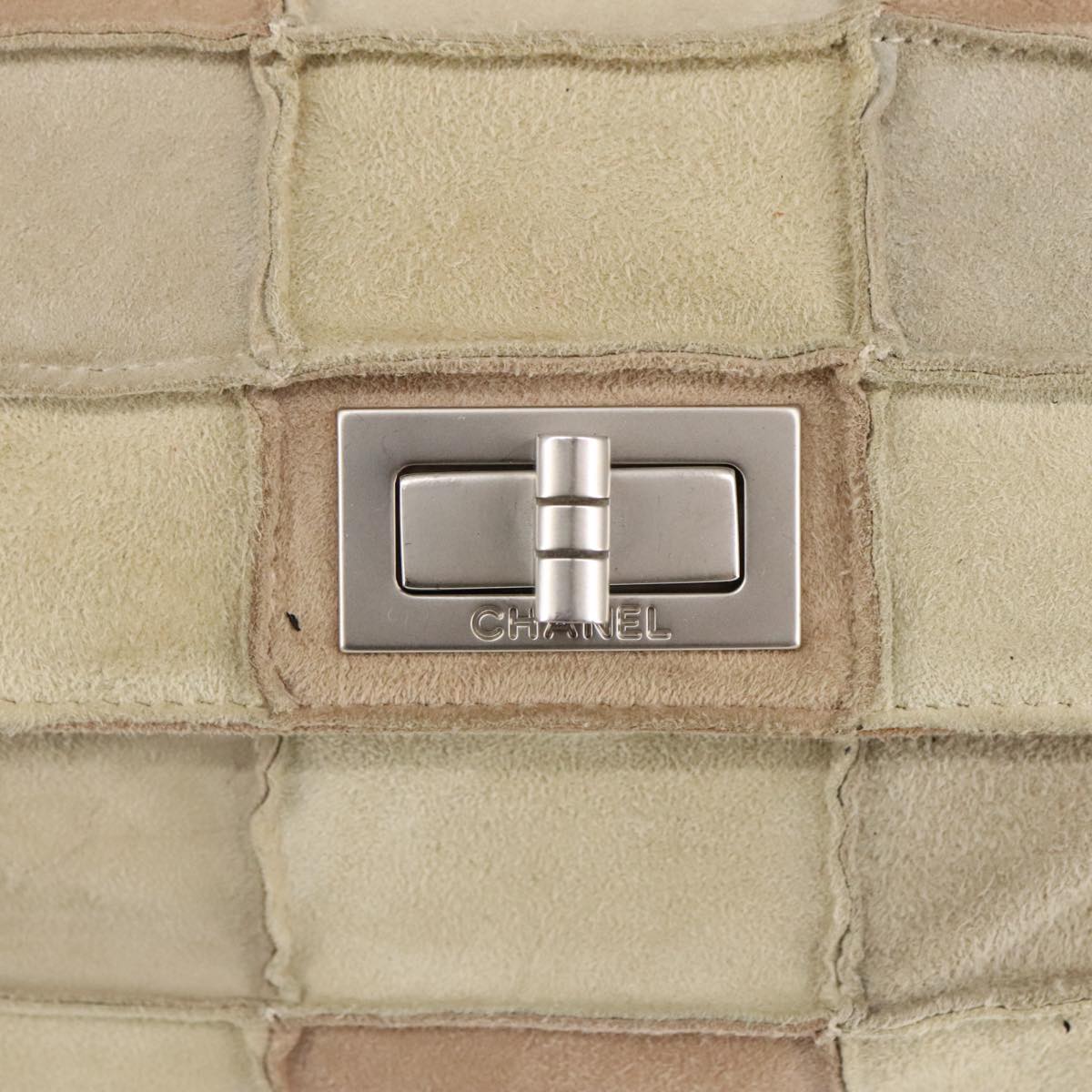 "Chanel 2,55", Beige, Suede, shoulder