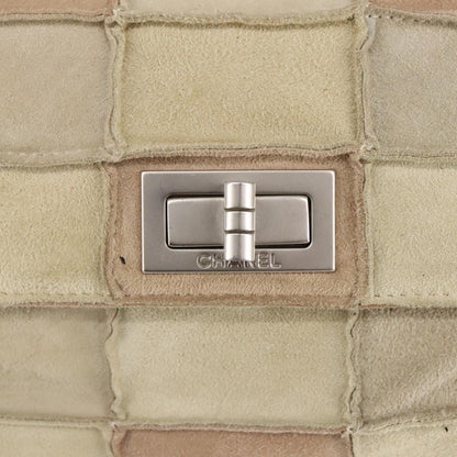 "Chanel 2,55", Beige, Suede, shoulder