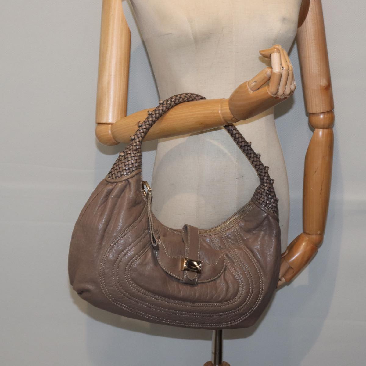 Fendi Hobo, Brown, Leather, handbag