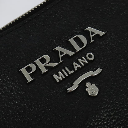 Prada Double, Black, Leather, shoulder