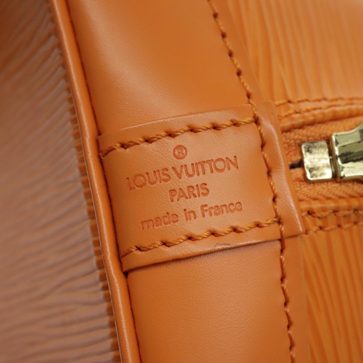 Louis Vuitton Alma, Orange, Leather, handbag