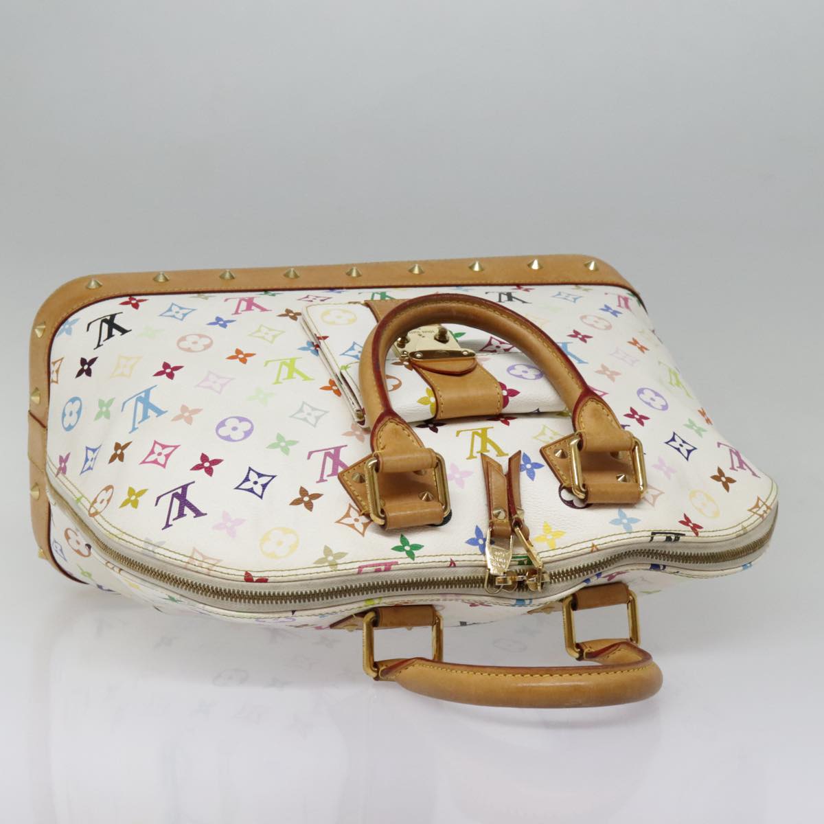 Louis Vuitton Alma, White, Canvas, handbag