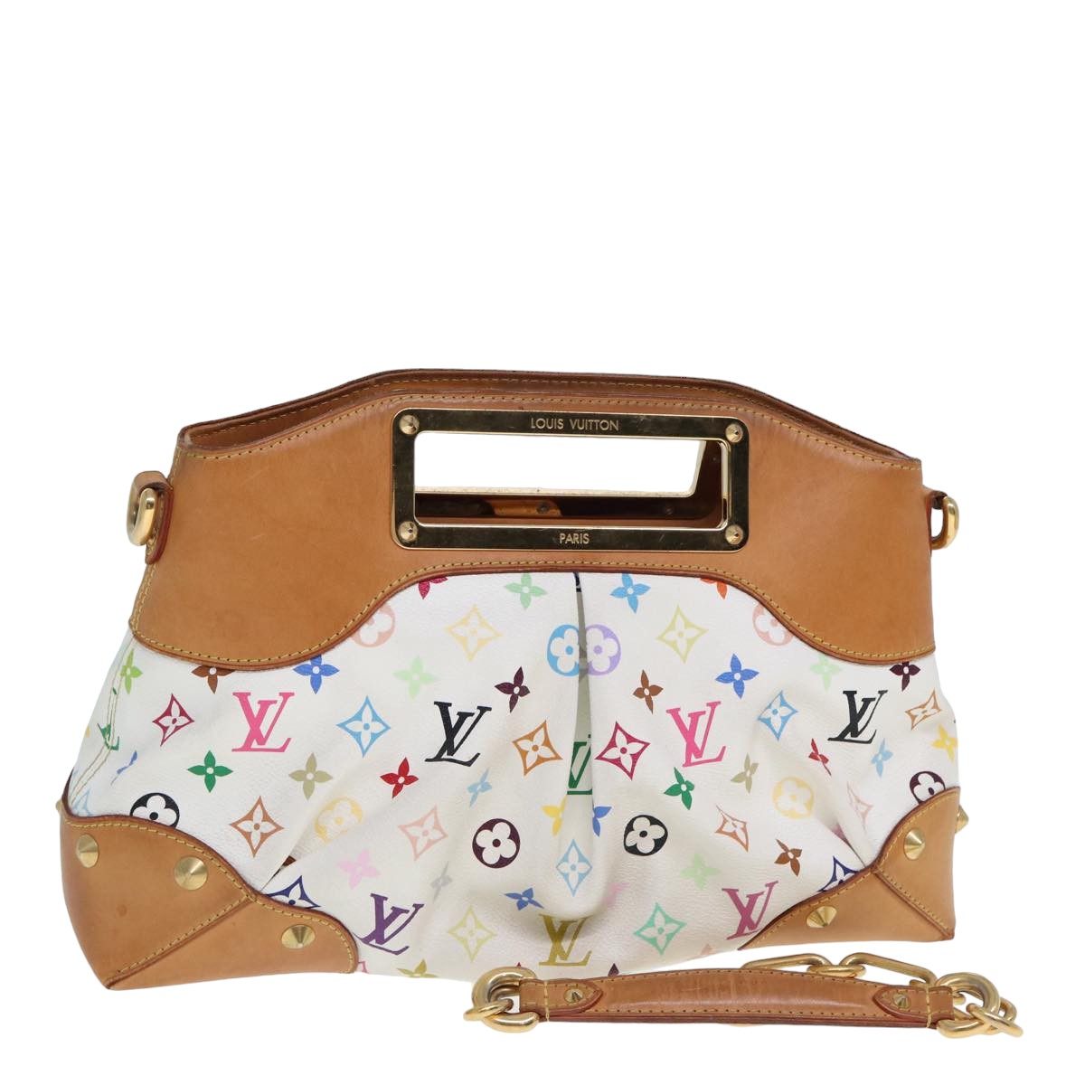 Louis Vuitton Judy, White, Canvas, handbag