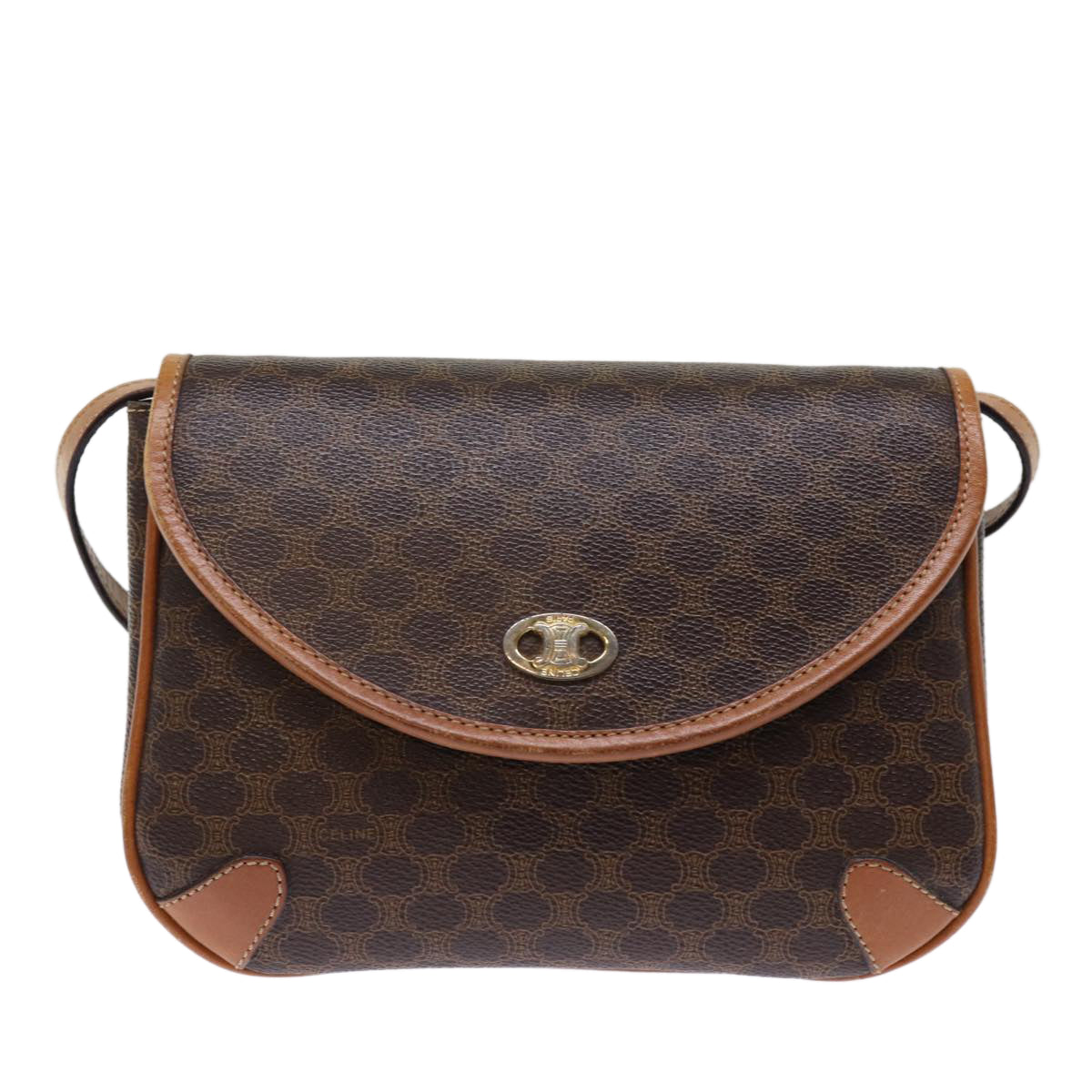 Céline Macadam, Brown, Canvas, shoulder