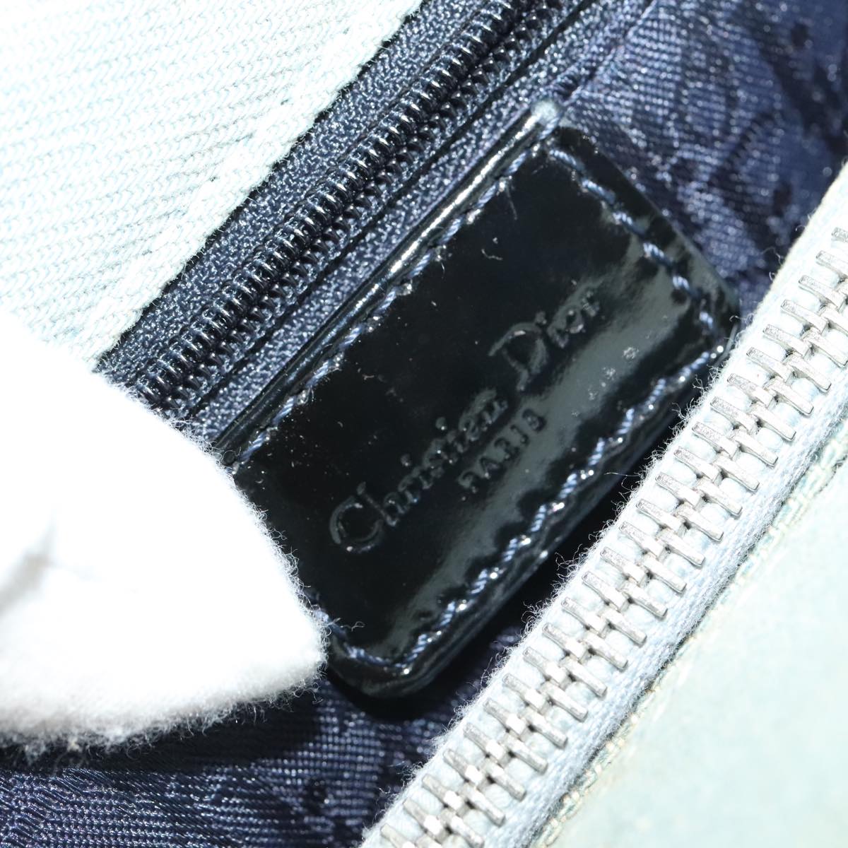 Dior Cannage Lady, Blue, Canvas, handbag