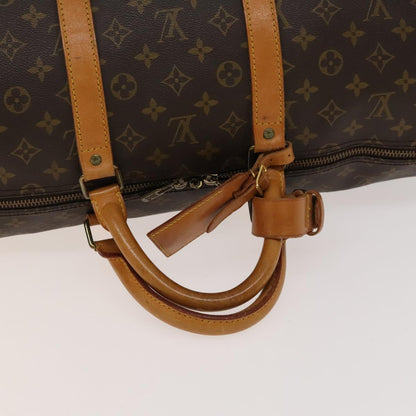 Louis Vuitton Keepall 55, Brown, Canvas, travel