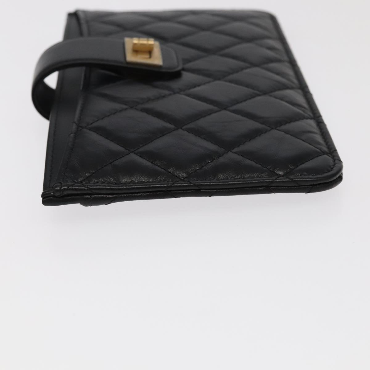 "Chanel 2,55", Black, Leather, wallet