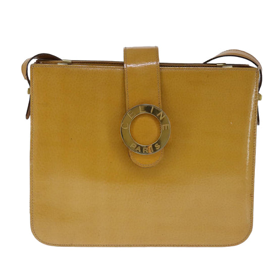 Celine Ring Bag Leather, CAMEL, PATENT_LEATHER, Handbag