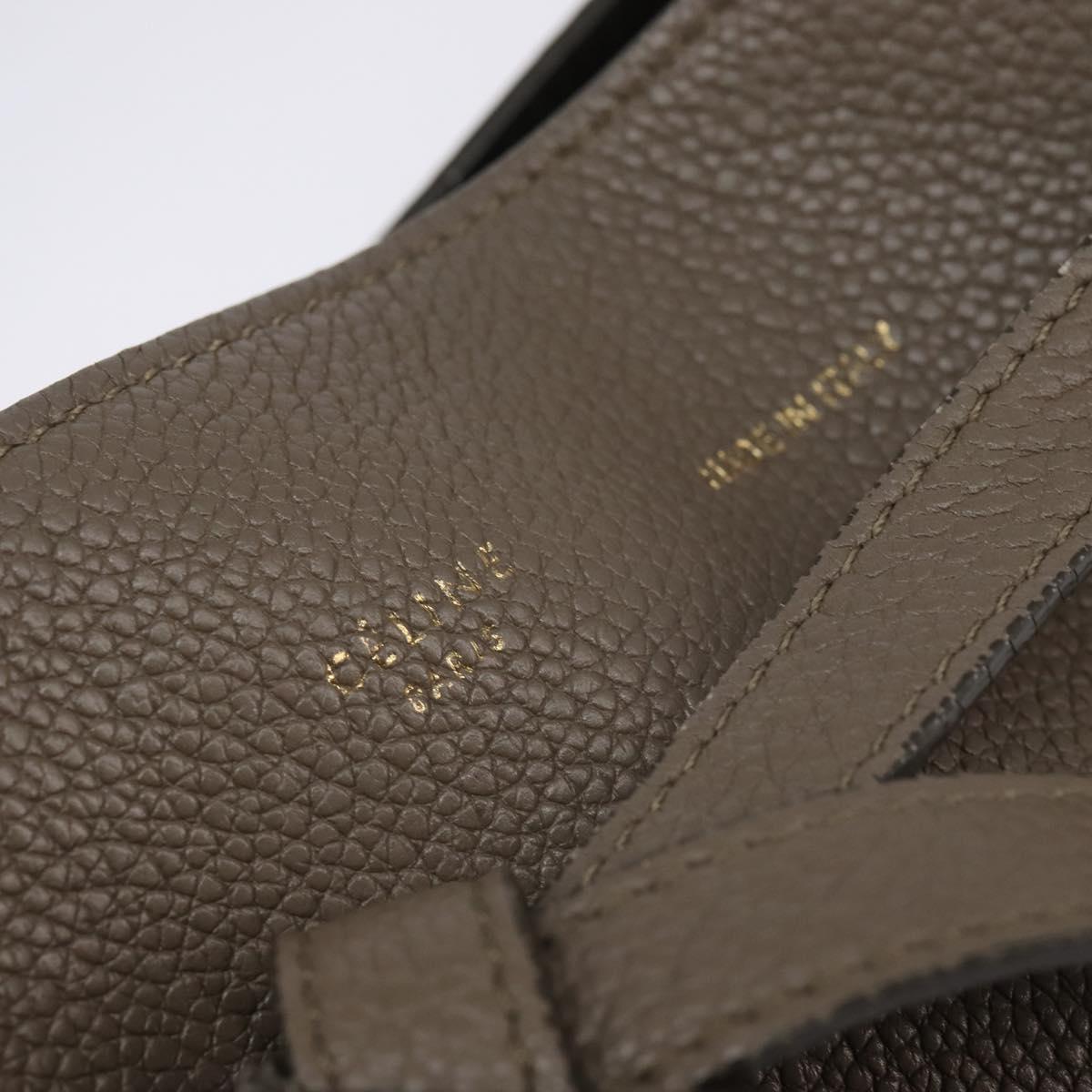 Celine Phantom Cabas Leather, GRAY, LEATHER, Tote bag