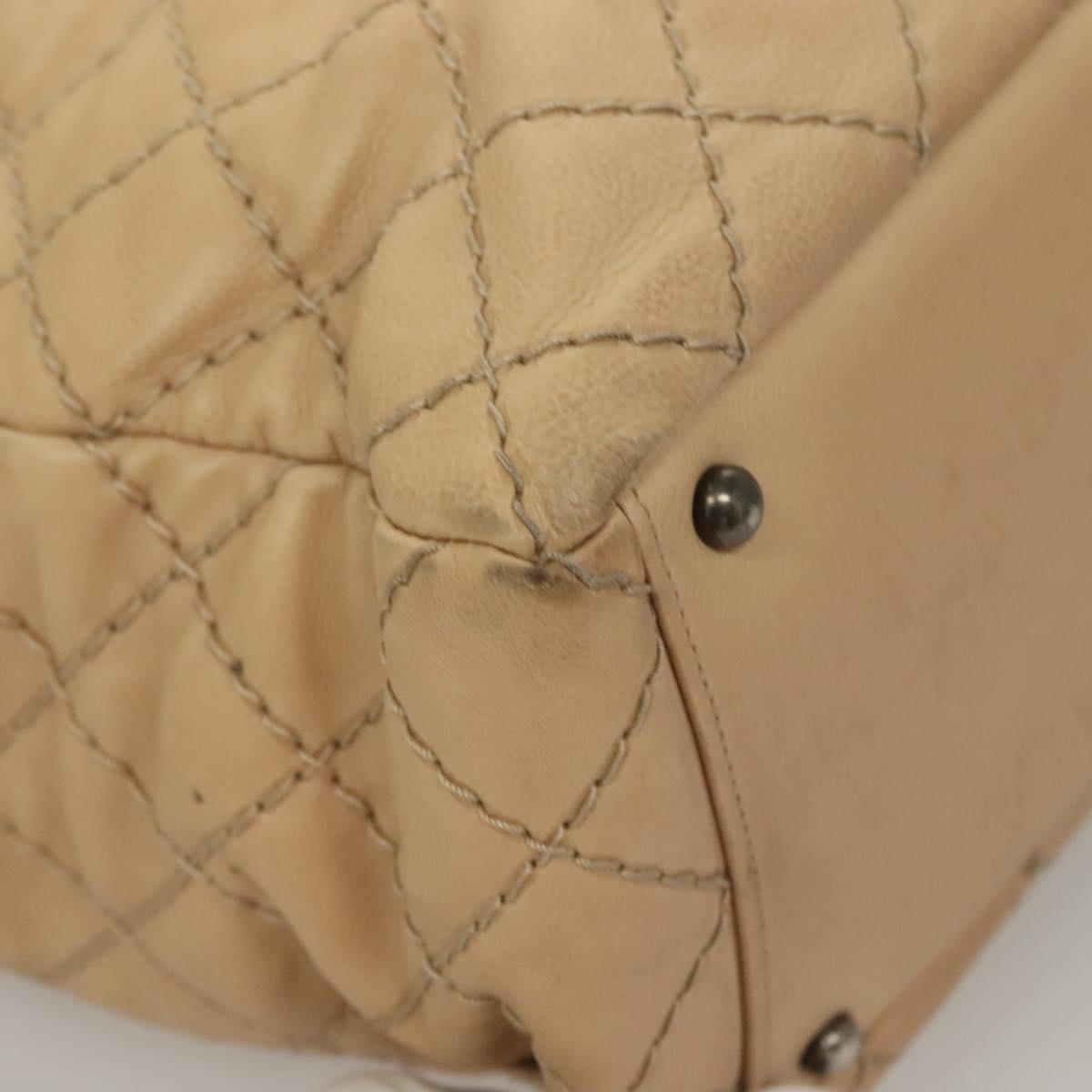 Chanel Wild stitch, Beige, Leather, shoulder