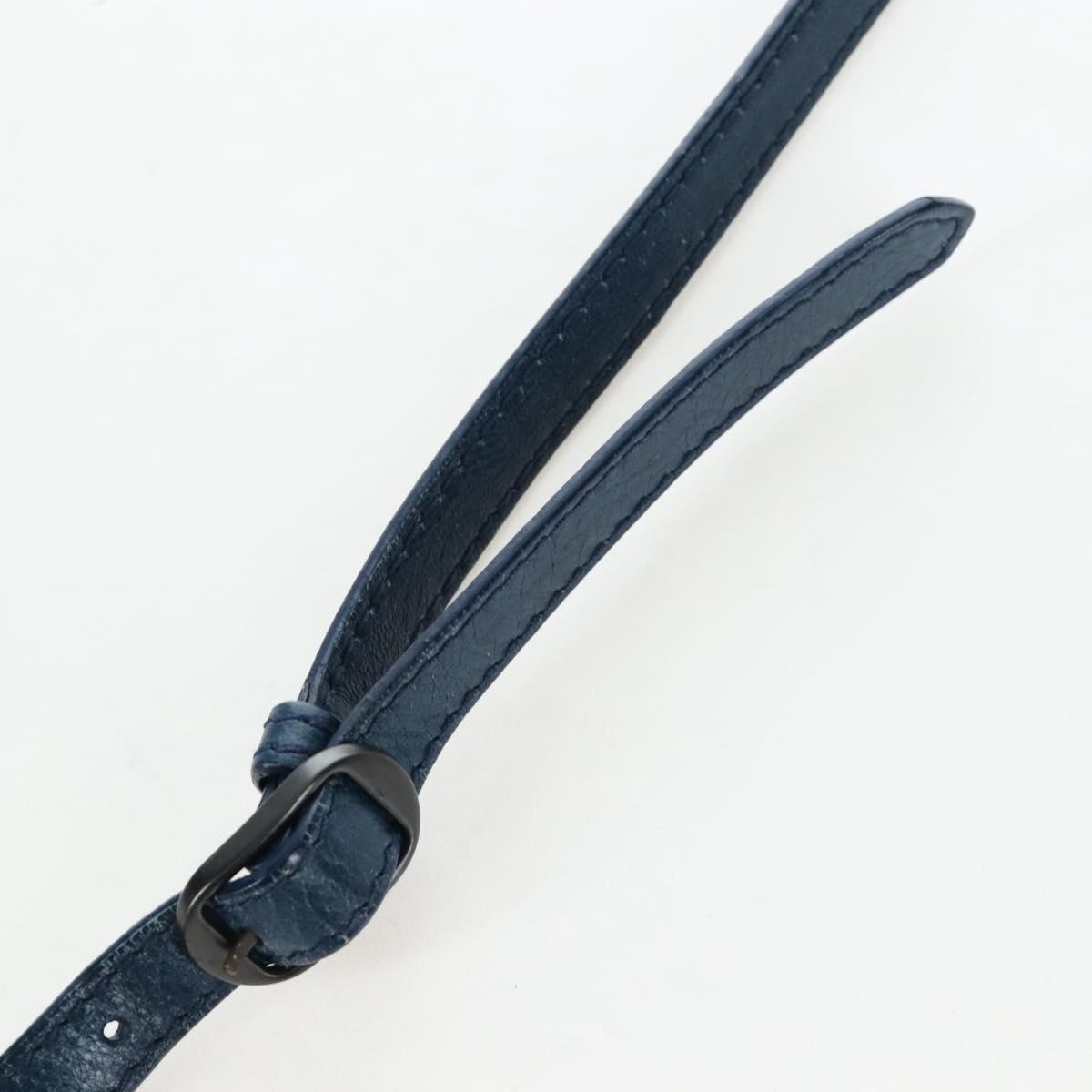 Balenciaga Flat Crossbody Classic Studs Leather, Navy, Leather, Crossbody Bag