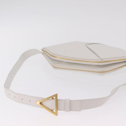 Bottega Veneta NAPPA19 Pouch with Strap Maxi Intrecciato Leather, White, Leather, Clutch
