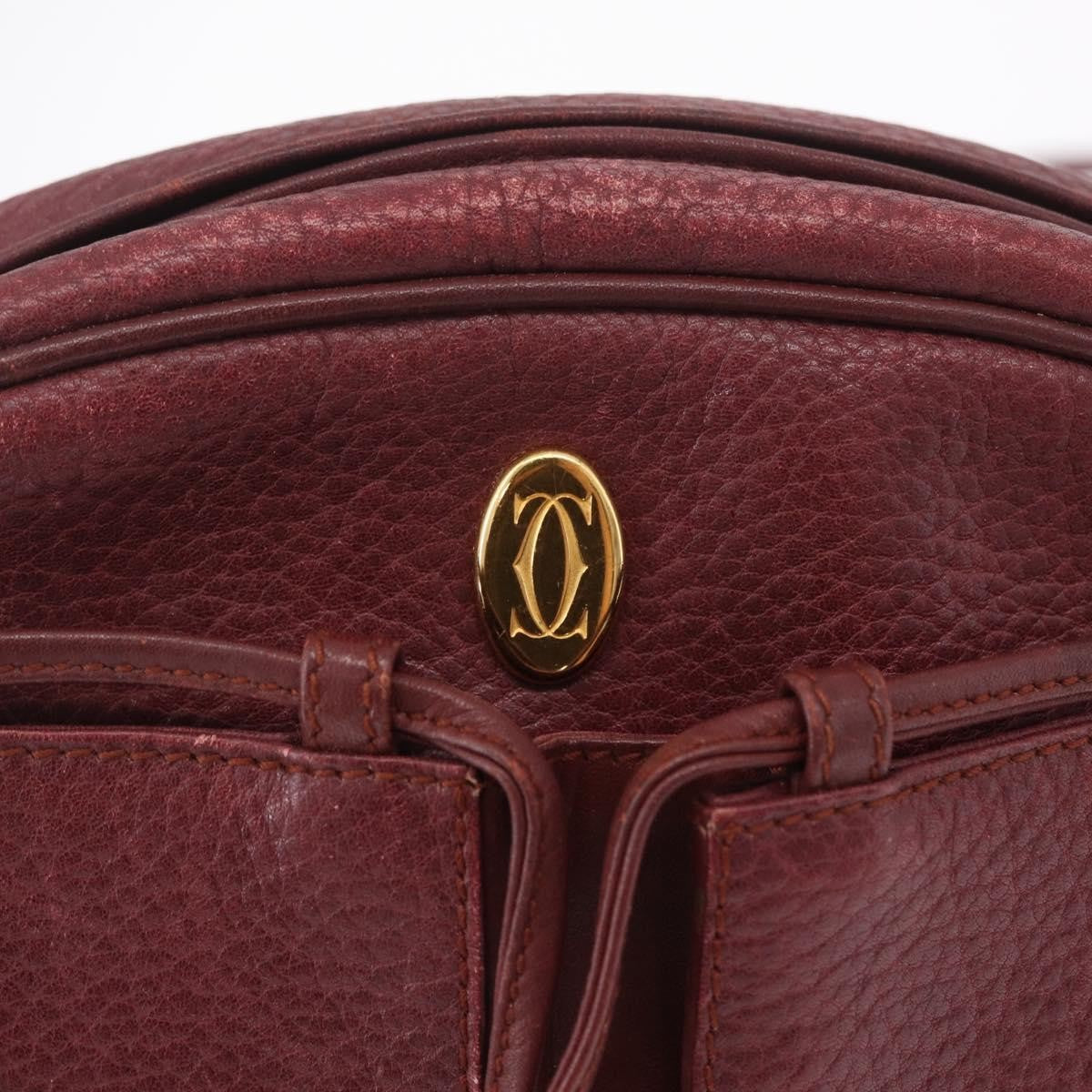 Cartier Tasseled Must de Cartier Leather, Burgundy, Leather, Shoulder Bag