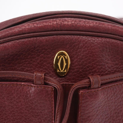 Cartier Tasseled Must de Cartier Leather, Burgundy, Leather, Shoulder Bag
