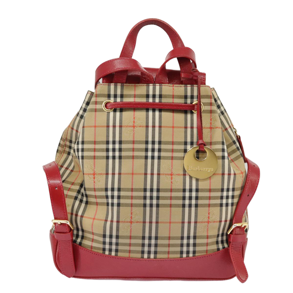 Burberry Nova Check, Beige, Canvas, backpack