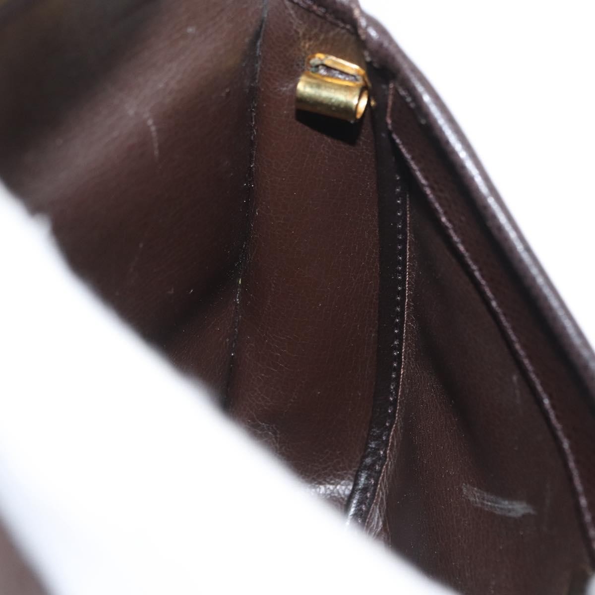 Christian Dior Vintage CD Logo Leather, Brown, Leather, Shoulder Bag