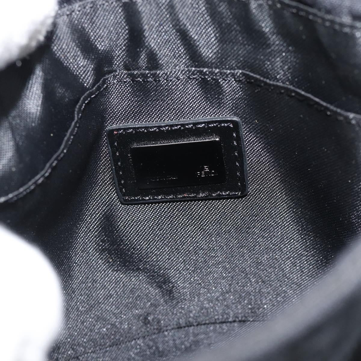 Fendi Shoulder Zucchino Canvas, Black, Canvas, Shoulder Bag