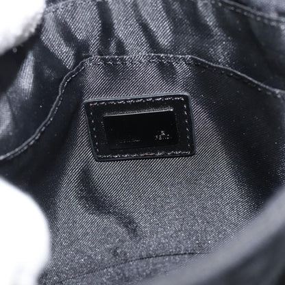 Fendi Shoulder Zucchino Canvas, Black, Canvas, Shoulder Bag