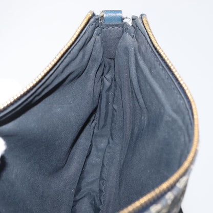 Christian Dior Vintage Saddle Diorissimo Canvas, Navy, Canvas, Handbag