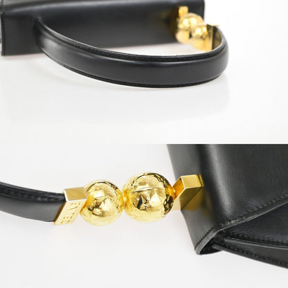 Celine Vintage Leather, Black, Leather, Shoulder Bag