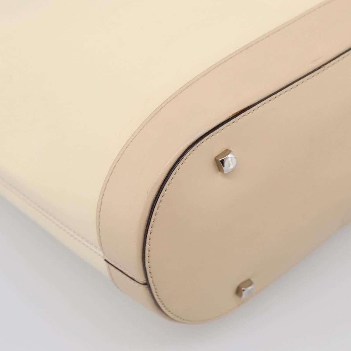 Salvatore Ferragamo Vintage Patent Leather, Beige, Patent Leather, Shoulder Bag