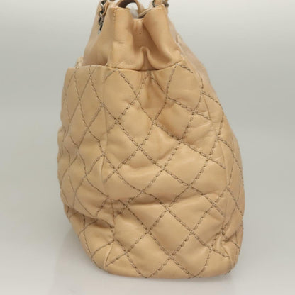 Chanel Wild stitch, Beige, Leather, shoulder