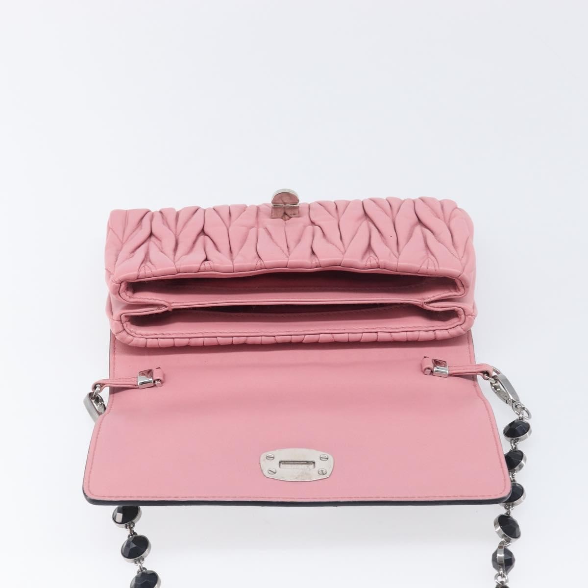 Miu Miu Convertible Flap Haircalf & Matelassé Nappa Leather, Pink, Calfskin, Crossbody Bag