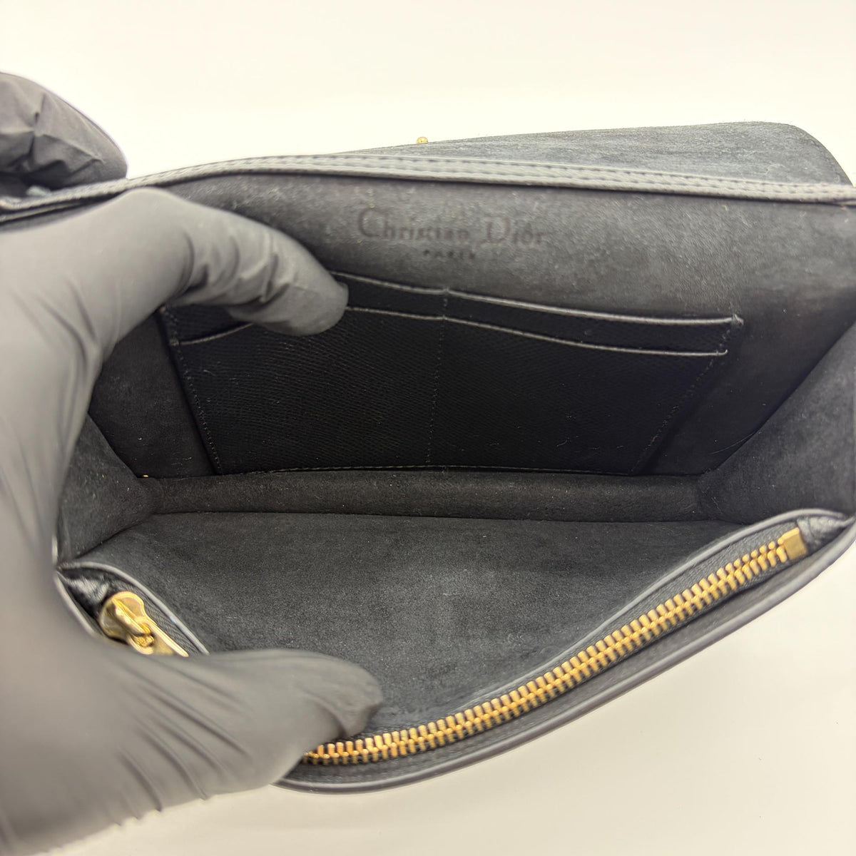 Christian Dior 30 Montaigne 2-in-1 Leather, Black, Calfskin, Clutch