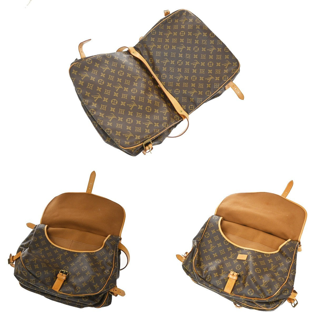 Louis Vuitton Saumur Monogram Canvas, Brown, Canvas, Shoulder Bag