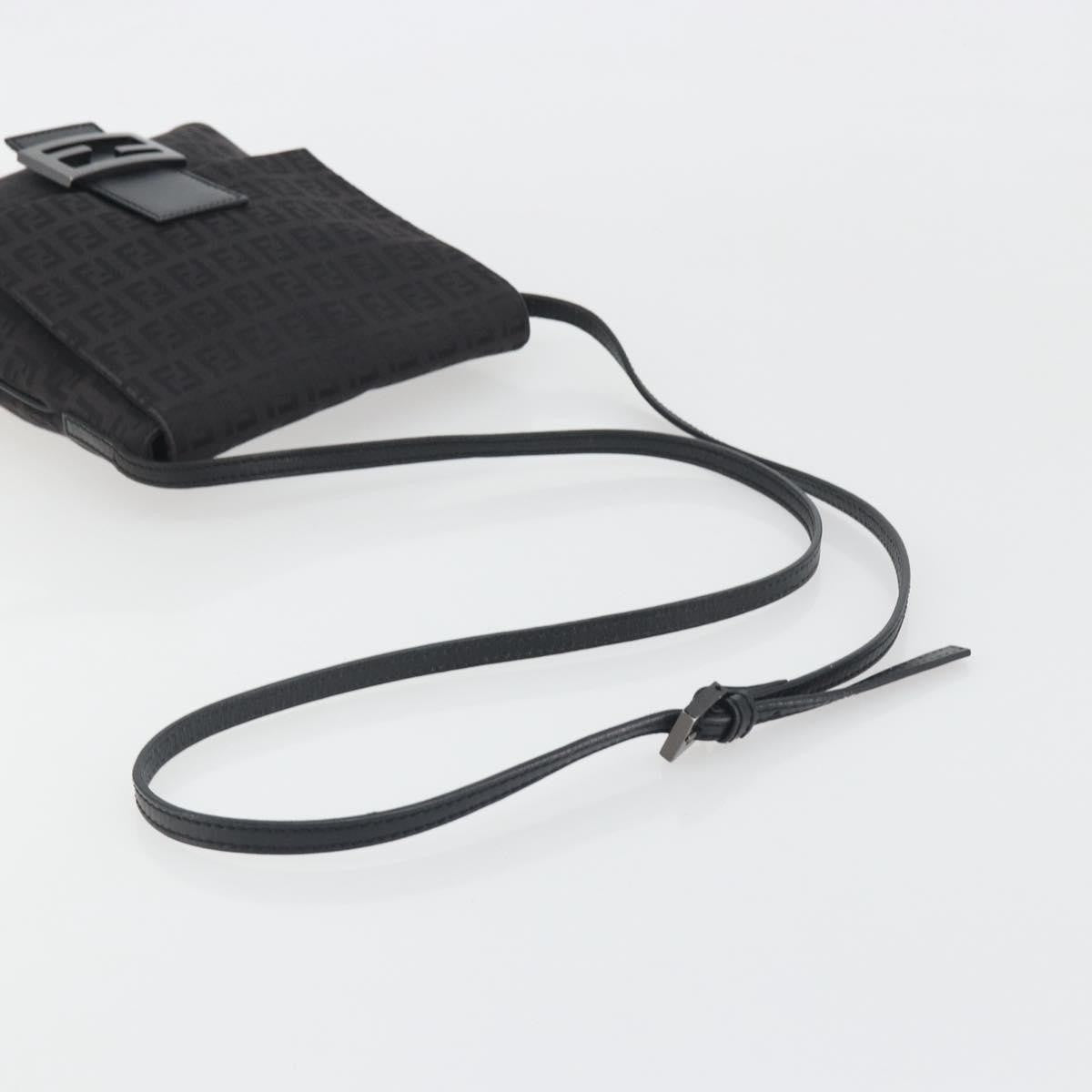 Fendi Zucchino Canvas, Black, Canvas, Handbag