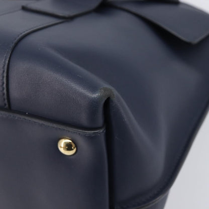 Salvatore Ferragamo Vintage Gancini Top Handle Leather, Navy, Leather, Handbag