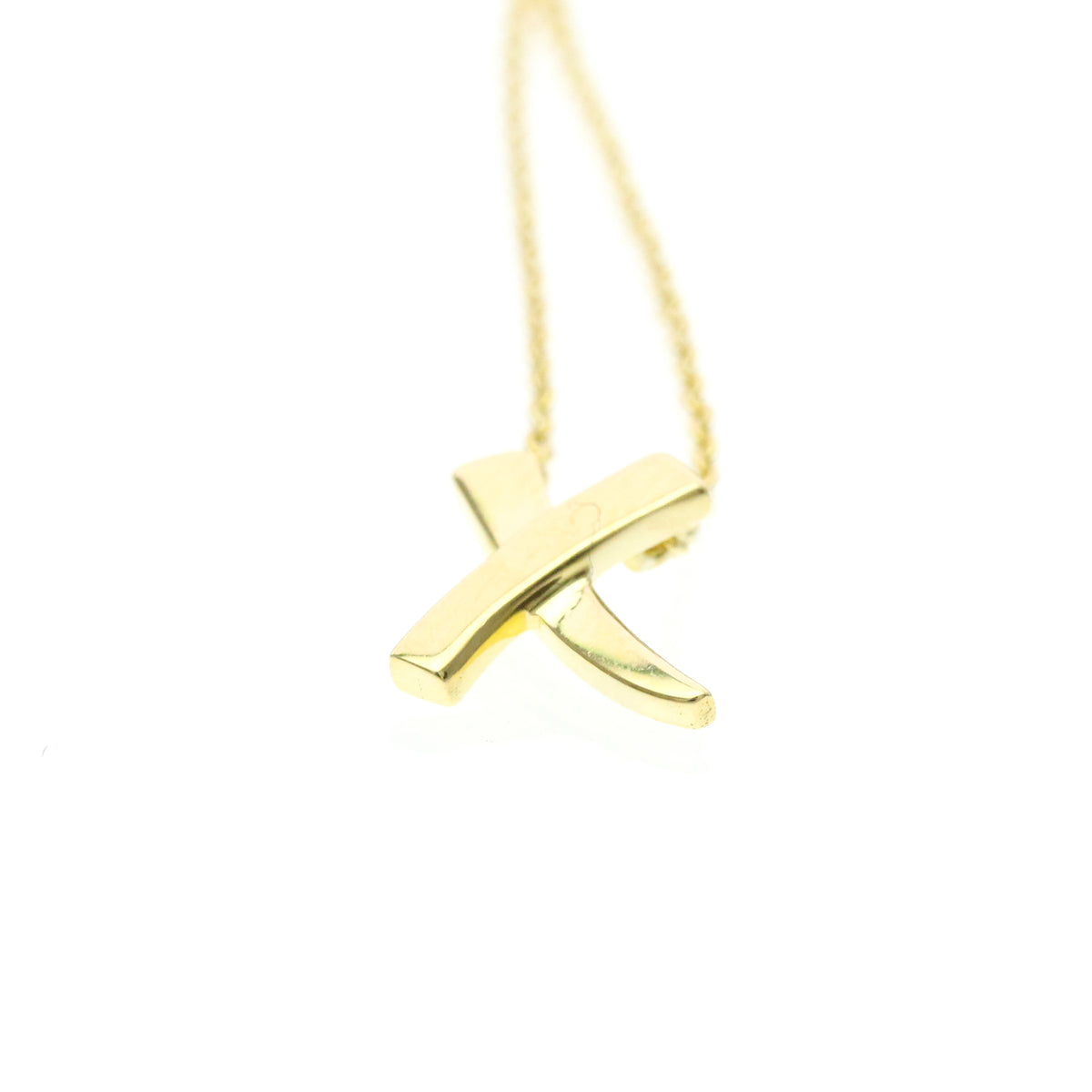Tiffany & Co. Paloma Picasso Graffiti X Pendant 18K Yellow Gold, Gold, Yellow Gold, Necklace