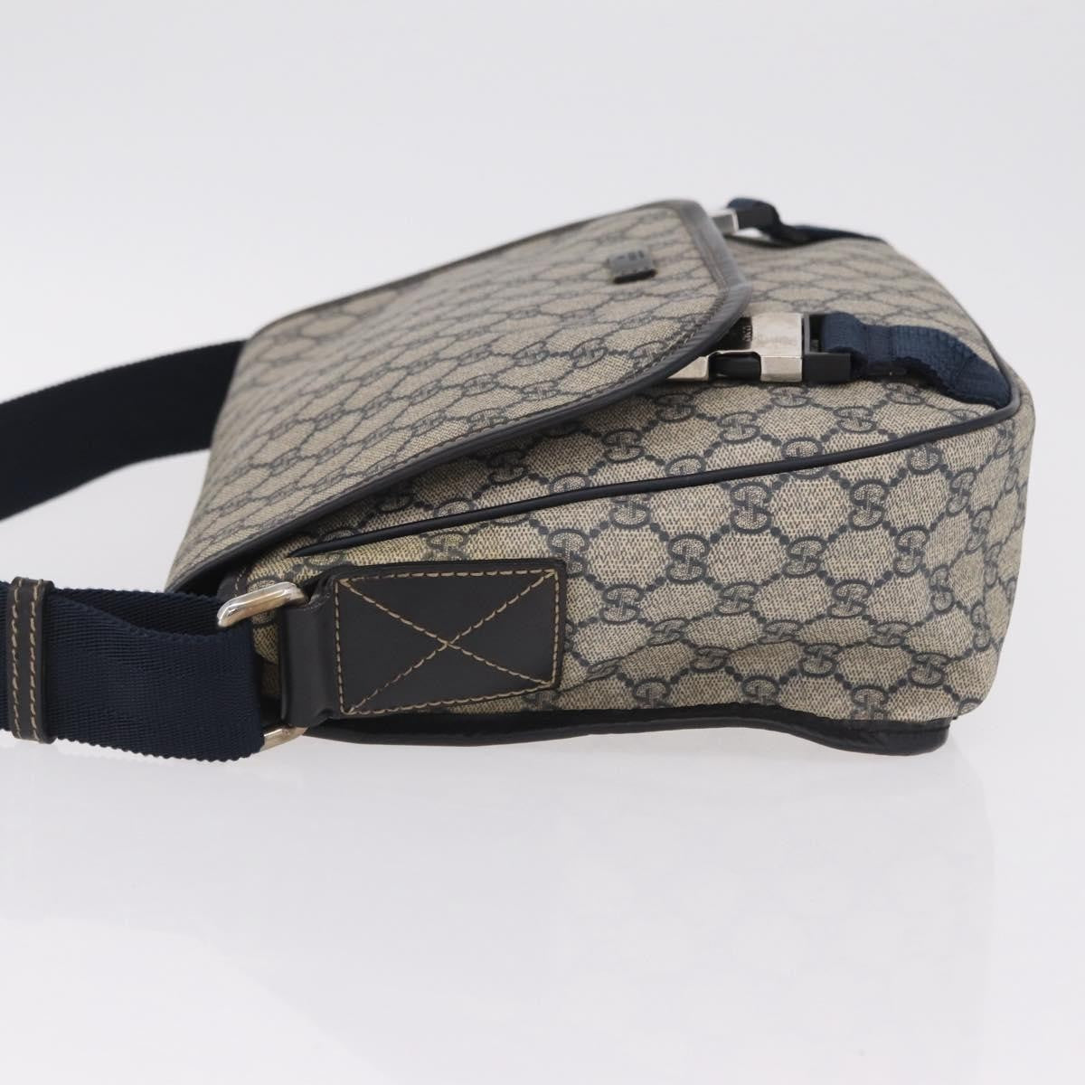 Gucci GG Messenger GG Coated Canvas, Navy, PVC, Shoulder Bag