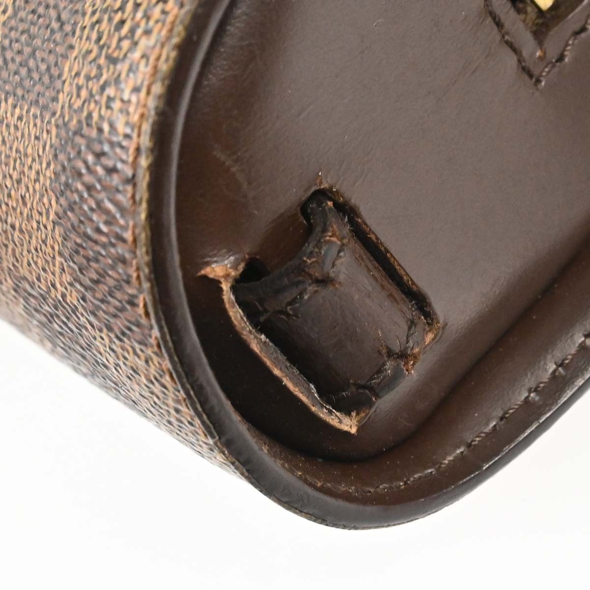 Louis Vuitton Pochette Saint Louis Damier Ebene, Brown, Canvas, Clutch