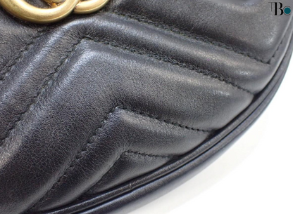 Gucci Marmont Bag Gucci Belt Bag Quilted, BLACK, LEATHER, Clutche & pouche