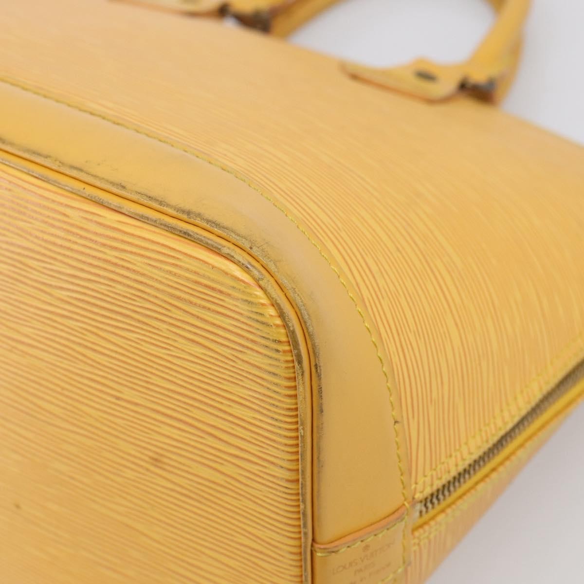 Louis Vuitton Vintage Alma Epi Leather, Yellow, Leather, Handbag