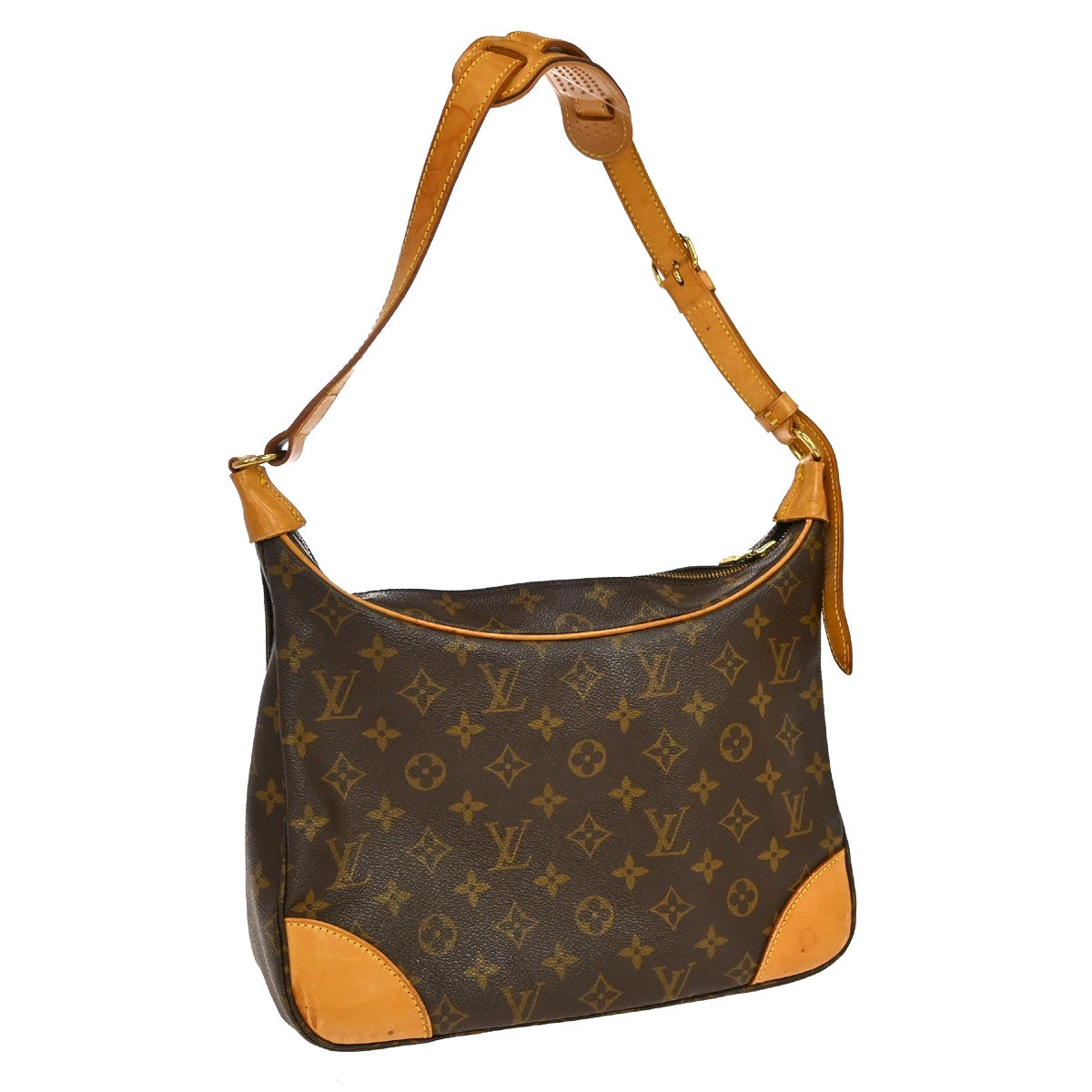 Louis Vuitton Boulogne Monogram, Brown, Canvas, Shoulder Bag