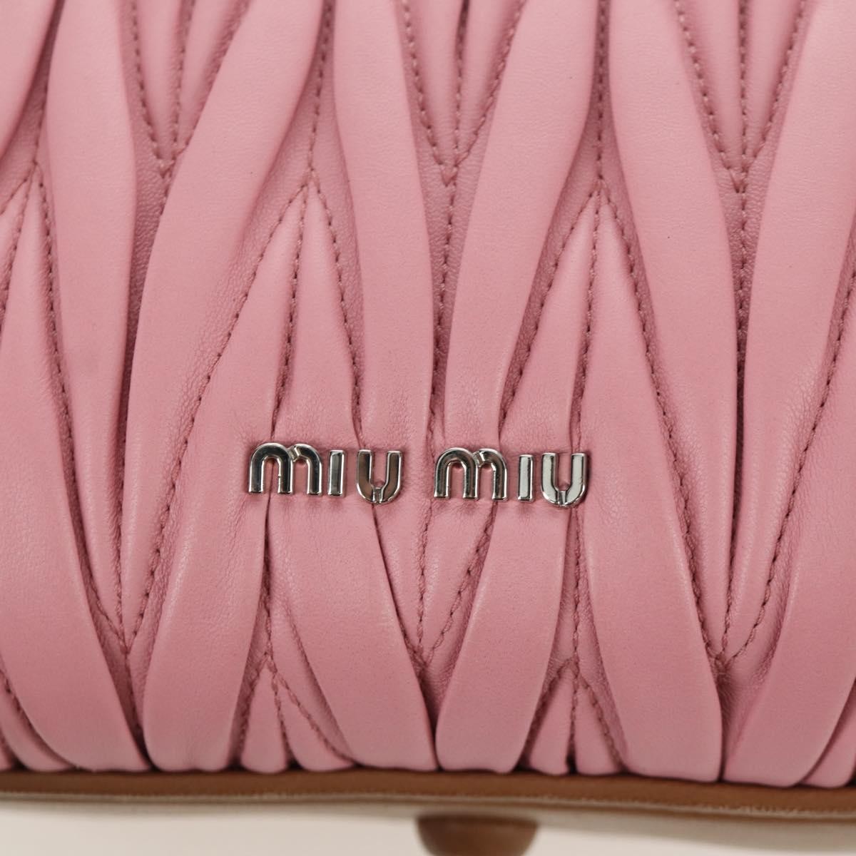 Miu Miu Convertible Top Handle Satchel Matelasse Leather, Pink, Leather, Handbag