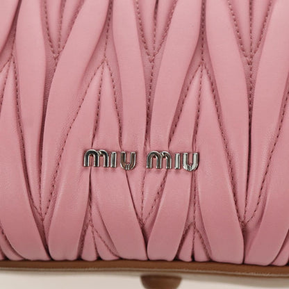 Miu Miu Convertible Top Handle Satchel Matelasse Leather, Pink, Leather, Handbag