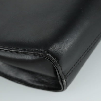 Salvatore Ferragamo Gancini Flap Leather, Black, Leather, Shoulder Bag
