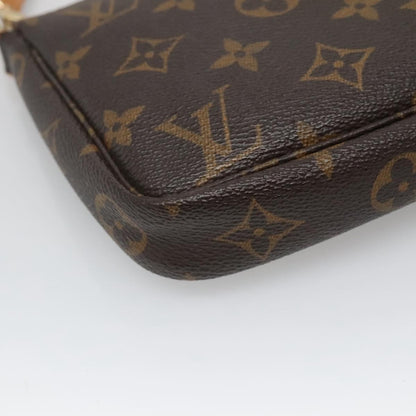 Louis Vuitton Pochette Accessoire, Brown, Canvas, clutch