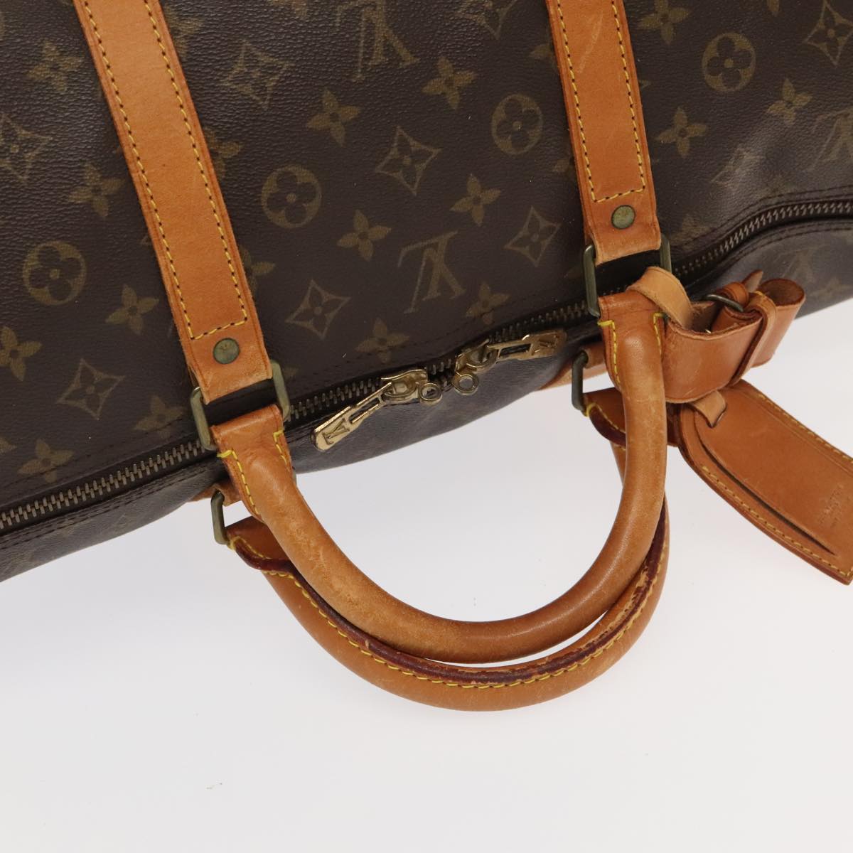 Louis Vuitton Keepall 60, Brown, Canvas, travel