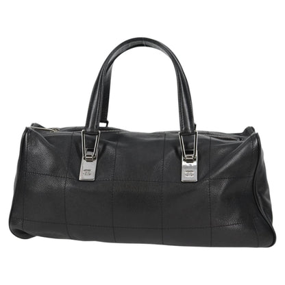 Chanel Chocolate bar, Black, Leather, handbag