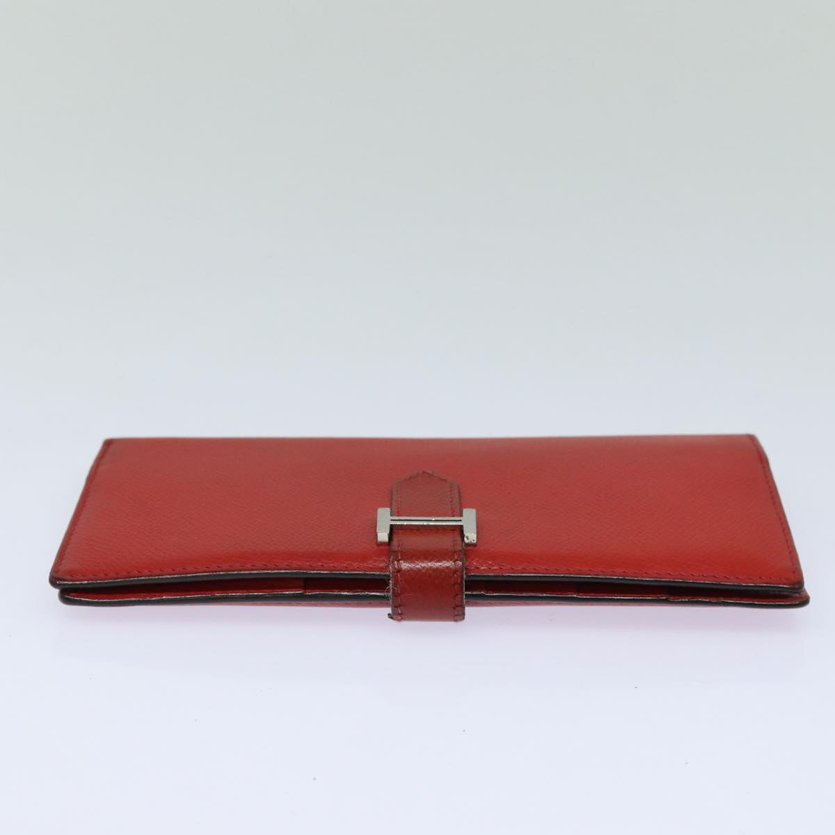 Hermès Béarn, Red, Leather, wallet