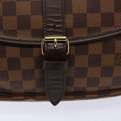 Louis Vuitton Saumur 35, Brown, Canvas, shoulder