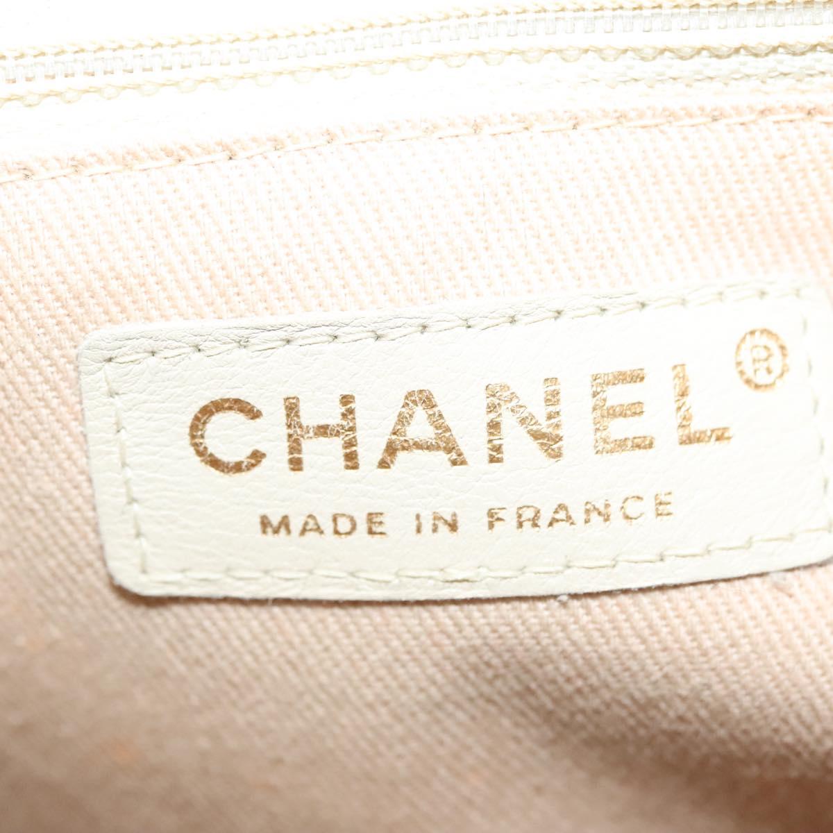 Chanel Camellia, Beige, Leather, shoulder